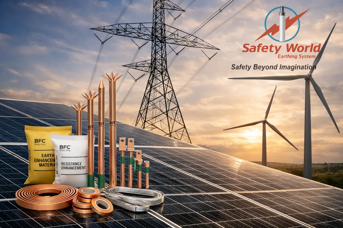 Safety World earthing electrodes and lightning arresters 1
